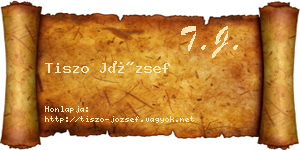 Tiszo József névjegykártya