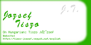 jozsef tiszo business card